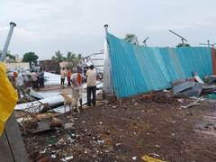 Sangli Unseasonal Rain : सांगलीत वादळी वाऱ्यासह पाऊस, कडेगावमध्ये पत्र्याचे शेड उडल्याने 13 मजूर जखमी