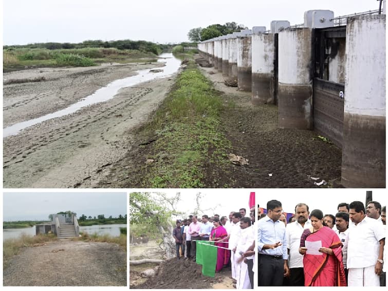 The work of dredging the Korampallam pond near Thoothukudi has started at a cost of Rs 12 crore by the Public Works Department TNN பொதுப்பணித்துறை சார்பில் ரூ 12 கோடியில் தூத்துக்குடி கோரம்பள்ளம் குளம் தூர்வாரும் பணி துவக்கம்