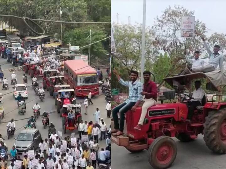 Pune : 'टीडीएम' चित्रपटाच्या समर्थनार्थ काल छत्रपती शिवाजी महाराज मार्केट यार्ड, शिरूर येथे सर्व शेतकरी बांधवांनी ट्रॅक्टर मोर्चा काढत यांत सहभाग दर्शविला.