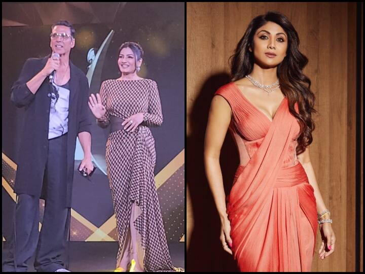 Akshay Kumar and Raveena Tandon hug at an event compliment Shilpa Shetty for her Style Watch: ब्रेकअप के सालों बाद एक साथ नजर आए Akshay Kumar और Raveena Tandon, शिल्पा शेट्टी को लेकर कह दी ऐसी बात!