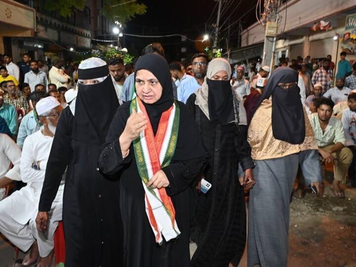 karnataka assembly election 2023 Kaneez Fathima congress lone muslim woman candidate hijab and caa Karnataka Election: हिजाब में चुनाव प्रचार, पति की विरासत बचाने की चुनौती, कर्नाटक में कांग्रेस की इकलौती महिला उम्मीदवार से मिलिए