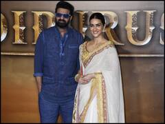 'आदिपुरुष' के ट्रेलर लॉन्च में कृति सेनन ने साड़ी पहन दिखाईं अदाएं, प्रभास का डेनिम में कूल लुक भी रहा चर्चा में