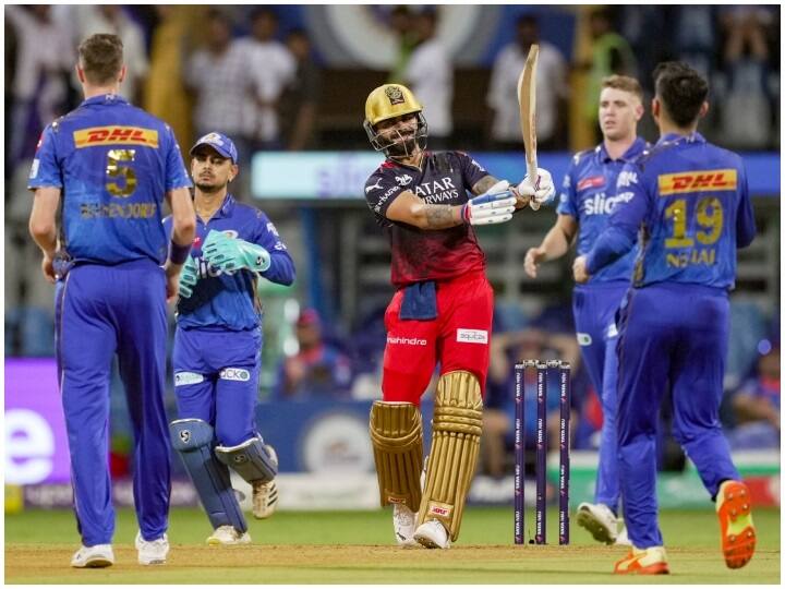 Royal Challengers Bangalore gave Mumbai Indians target 200 runs to win MI vs RCB: वानखेड़े में आया ग्लेन मैक्सवेल और फाफ डु प्लेसिस का तूफान, मुंबई के सामने 200 रनों का लक्ष्य