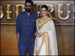 'आदिपुरुष' के ट्रेलर लॉन्च में कृति सेनन ने साड़ी पहन दिखाईं अदाएं, प्रभास का डेनिम में कूल लुक भी रहा चर्चा में