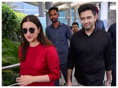 Parineeti Chopra And Raghav Chadha Spotted At Delhi Airport Amid Engagement Rumours, Paps Ask 'Shaadi Me Bulane Wale Ho?'