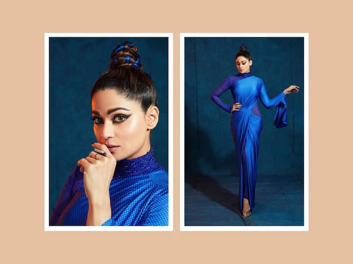 Shamita Shetty recently dropped a series of pictures in a blue outfit looking absolutely stunning in it.