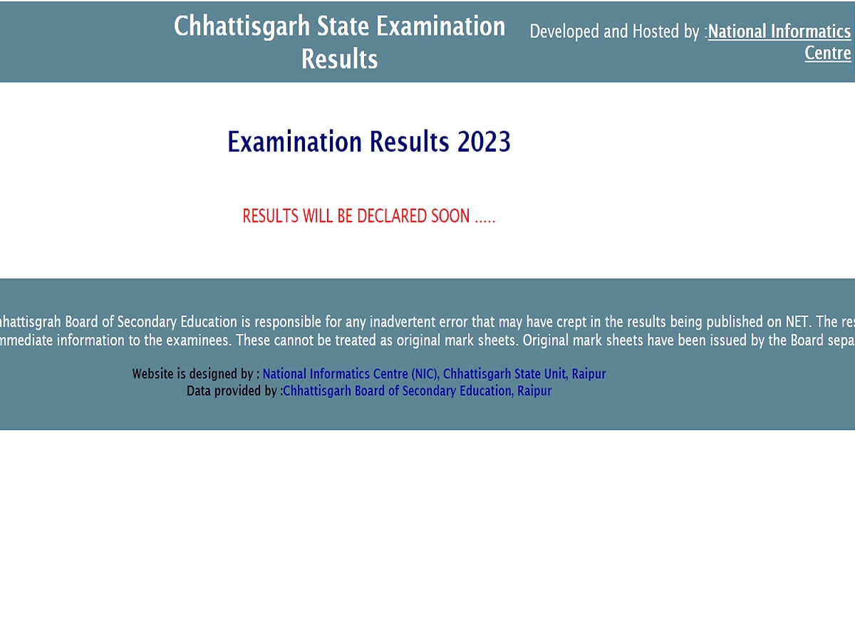 CGBSE Result 2023 CGBSE Result Marksheet CGBSE Result Updates Chhattisgarh Board Exam Result Class 12th Result