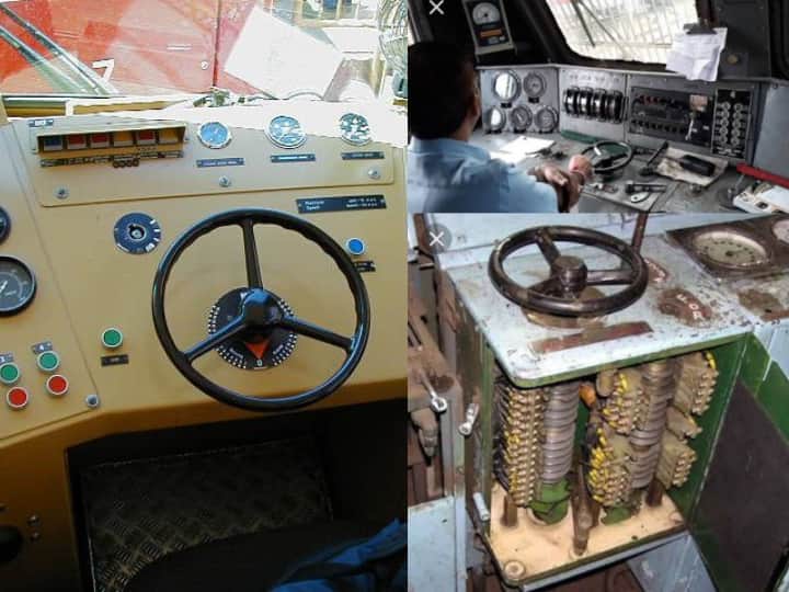 What is the use of steering wheel in train engine know how train take turn ट्रेन के इंजन में ड्राइवर के पास लगे स्टीयरिंग व्हील से नहीं मुड़ती ट्रेन! तो जानिए फिर ये किस काम आता है