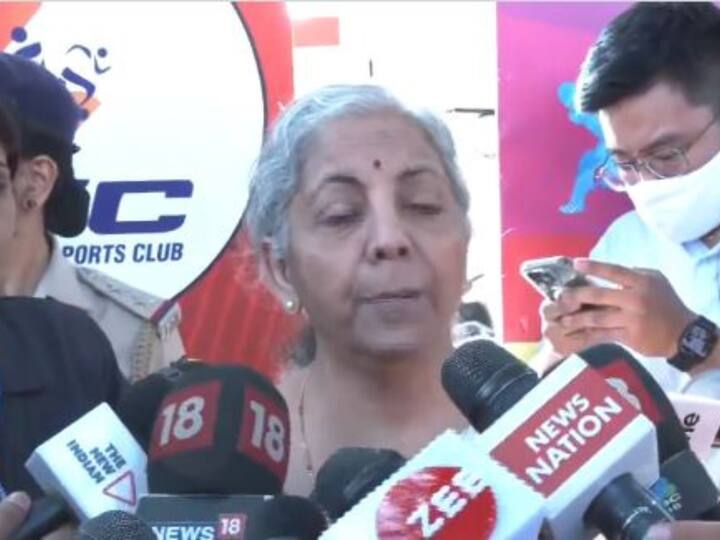 Union FM Nirmala Sitharaman cast her vote in Bengaluru. (Photo: Twitter/ANI)