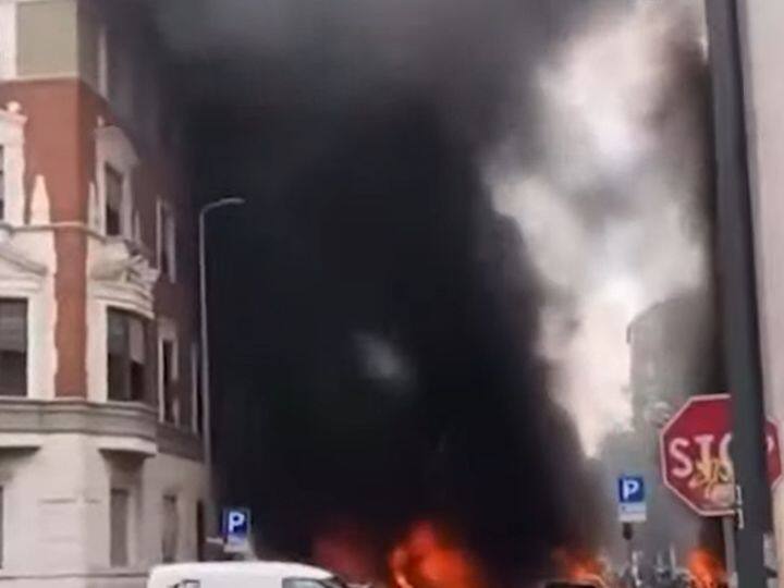 Italy Car Van Blast Near Auxological Institute Many Died And Injured Italy Car Blast: इटली के मिलान में बड़ा धमाका, कई गाड़ियां धूं-धूं कर जलीं