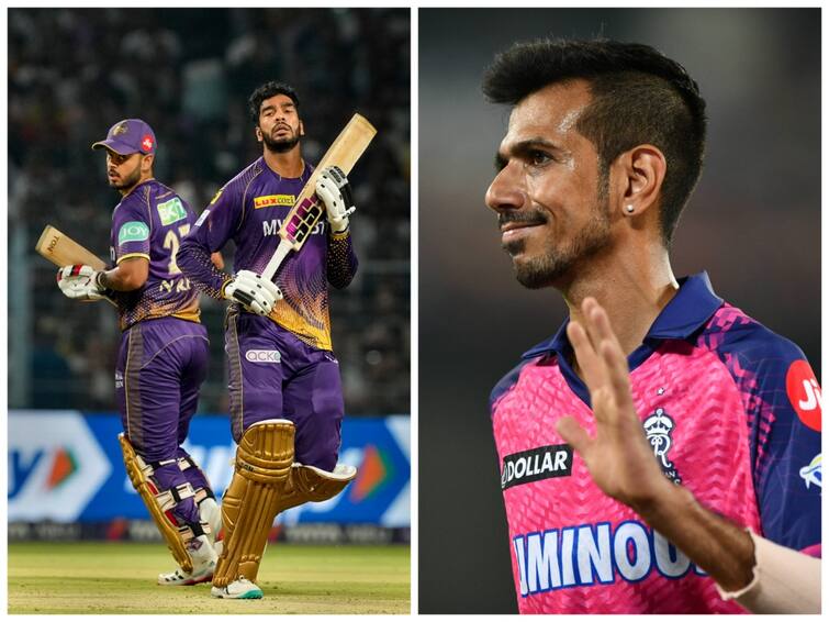 IPL 2023 KKR give target of 150 runs against RR in Match 56 at Eden Gardens Stadium 2023 Ipl live marathi News KKR vs RR : युजवेंद्र चहलचा भेदक मारा, कोलकात्याला 149 धावात रोखले