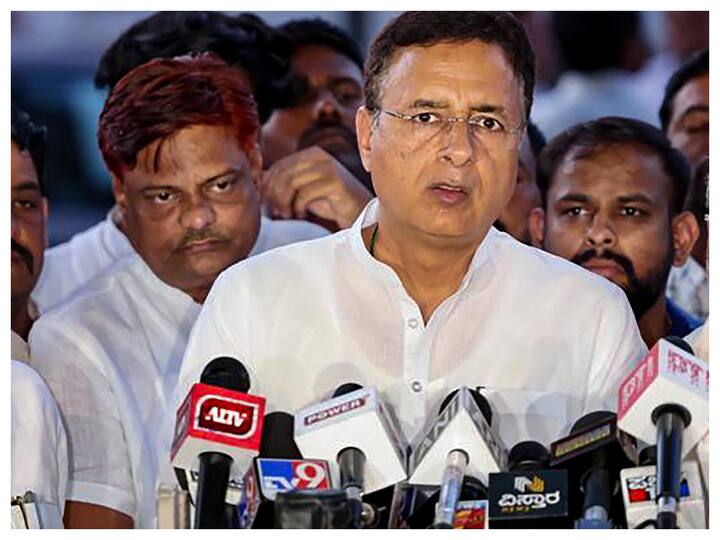 “I want to thank the 6.5 crore people of Karnataka who have voted for the Congress party. Let us wait till tomorrow, till the results are out. BJP has admitted their defeat. Congress party will form the government and we will serve the people of Karnataka,” said Congress leader Randeep Singh Surjewala. (Image: PTI)
