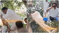 Errabelli Dayakar Rao Climbs Toddy Tree | కల్లు కోసం చెట్టు ఎక్కిన ఎర్రబెల్లి దయాకర్ రావు | ABP