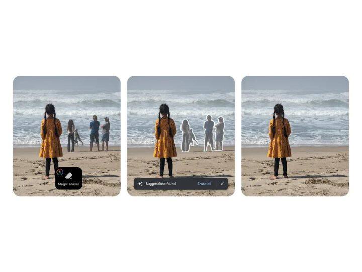 मैजिक एडिटर आपकी तस्वीरों से लोगों, जानवरों या वस्तुओं को ऑटोमैटिक हटा सकता है. यह उन सभी चीजों को बढ़िया तरीके से रिमूव कर सकता है, जो आपको अपनी तस्वीर में पसंद नहीं है. इसके लिए आपको गूगल फोटोज में जाकर टूल पर क्लिक करना है. यहां पर आपको eraser फीचर मिल जायेगा.