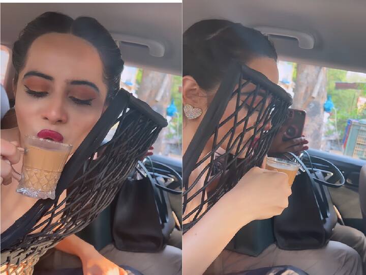 Uorfi Javed Out Of The Ordinary Dress Prevents Her From Drinking Tea Watch Video Check Out How Uorfi Javed's Unusual Dress Restricted Her From Drinking Tea. Video Inside