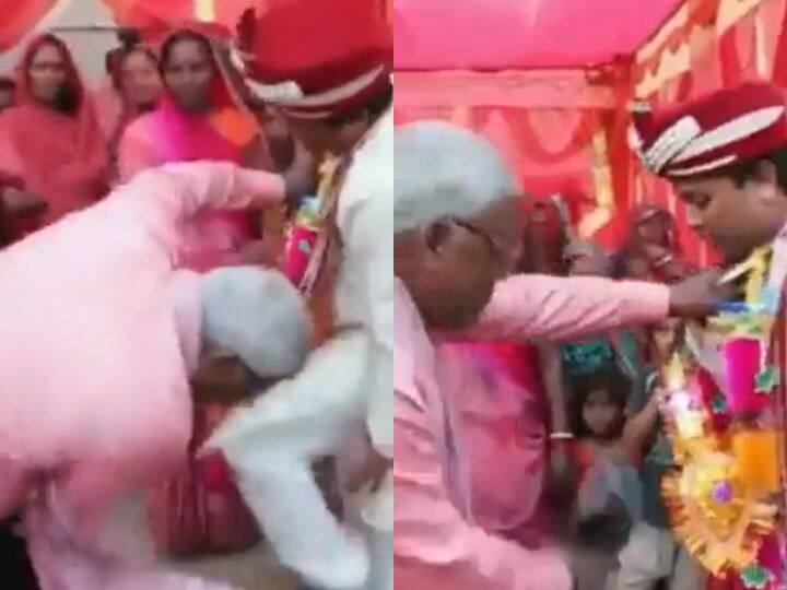 Groom Asked For Motorcycle In Dowry Bride Father Thrashed Him With Slippers Video Viral दहेज में दूल्हे ने मांगी मोटरसाइकिल, लड़की के पिता को आया इतना गुस्सा, विदाई के समय चप्पलों से कर दी जमकर धुनाई- Video