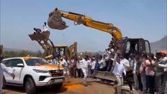 Eknath Shinde: पाटणमध्ये मुख्यमंत्री एकनाथ शिंदेंचं भव्य स्वागत, मुख्यमंत्र्यांवर जेसीबीमधून पुष्पवृष्टी