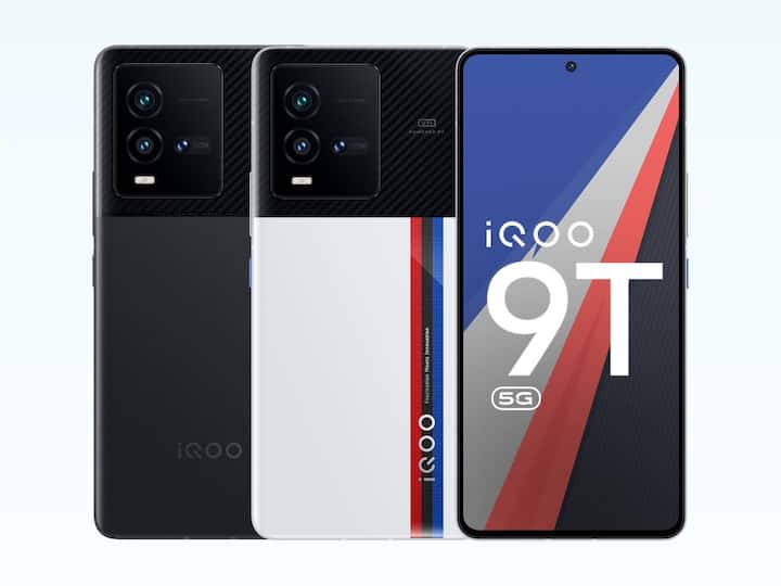 iQoo 9T (Price: Rs 44,999) comes with a Snapdragon 8+ Gen 1 chip and 8GB/12GB RAM and 128GB/256GB storage options. It has a 6.78-inch full-HD+ display, a triple camera setup with a 50-megapixel main sensor with OIS, and a 4,700mAh battery with 120W fast charging support. (Image Credit: iQoo)