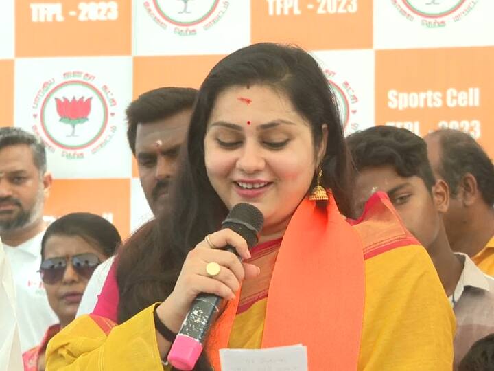 Actress Namitha said that bjp's defeat in Karnataka elections is not a problem ’கர்நாடகா தேர்தலில் பாஜகவின் தோல்வி ஒரு பிரச்சனையே இல்லை' - நடிகை நமீதா