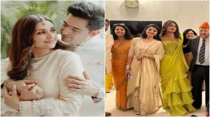 Parineeti Chopra-Raghav Chadha: ਪਰਿਣੀਤੀ ਚੋਪੜਾ ਤੇ ਰਾਘਵ ਚੱਢਾ ਦੀ ਮੰਗਣੀ ਦੀ ਰਸਮ ਪੰਜਾਬੀ ਅੰਦਾਜ਼ 'ਚ ਇੱਕ ਸ਼ਾਨਦਾਰ ਜਸ਼ਨ ਸੀ। ਦੂਜੇ ਪਾਸੇ ਪਰਿਣੀਤੀ ਦੀ ਚਚੇਰੀ ਭੈਣ ਪ੍ਰਿਅੰਕਾ ਨੇ ਸਮਾਰੋਹ ਦੀਆਂ ਕੁਝ ਅੰਦਰੂਨੀ ਤਸਵੀਰਾਂ ਸ਼ੇਅਰ ਕੀਤੀਆਂ