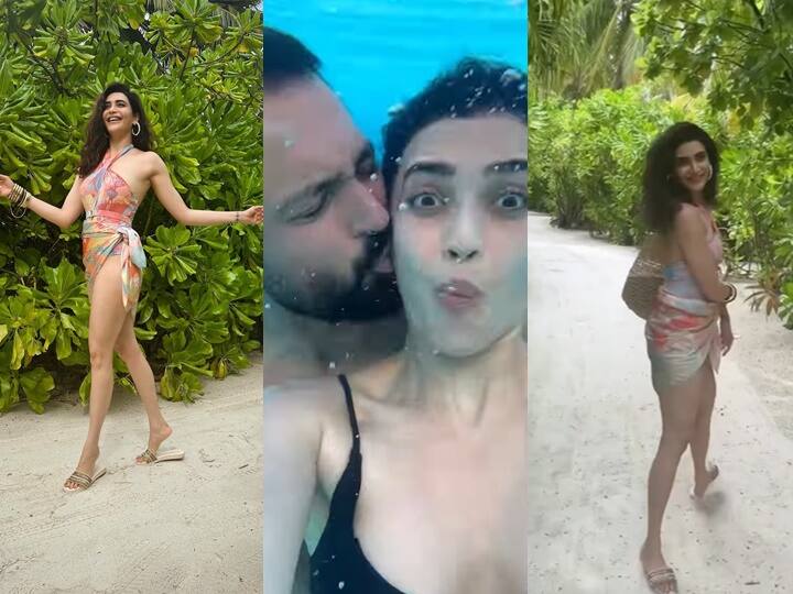 Karishma Tanna Enjoying In Maldives : करिश्मा तन्ना ने अपने इंस्टा से कुछ तस्वीरें शेयर की हैं, जिसमें वे मालदीव में मस्ती करती दिख रही हैं. करिश्मा हसबेंड संग पानी के अंदर भी रोमांस करती दिखीं.