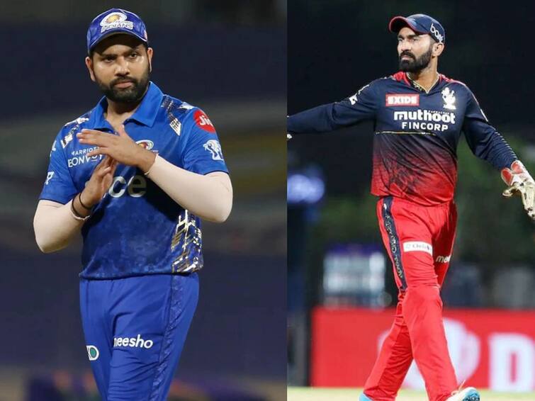 IPL 2023 RR vs RCB Dinesh Karthik Equals Rohit Sharma Record Most Ducks In IPL Rajasthan Royals vs Royal Challengers Bangalore Most Ducks in IPL: நண்பேண்டா.. டக் அவுட்டில் ரோகித்தை சமன் செய்த தினேஷ் கார்த்திக்..! வேதனையில் புதிய சாதனை..!