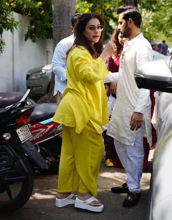 Kajol Photos: Whose sandals did actress Kajol lift in public?