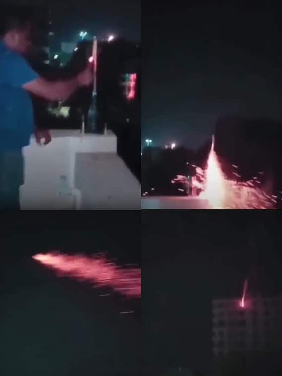 Video: रॉकेट छोड़ा, मगर दूसरे के फ्लैट में घुसा!