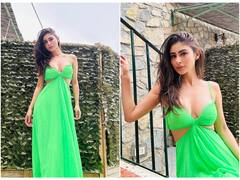 Mouni Roy Gives Vacay Vibes As She Poses In A Green Cut Out Dress | PICS