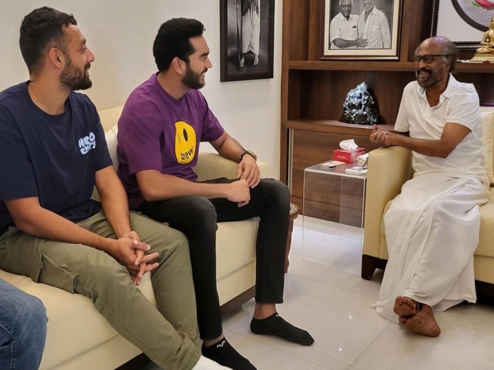 Venkatesh-Varun Meets Rajini: தலைவர் தரிசனம்... என் கனவை கட்டமைத்த நாயகன்..! ரஜினிகாந்தை சந்தித்த வெங்கடேஷ், வருண் சக்கரவர்த்தி!