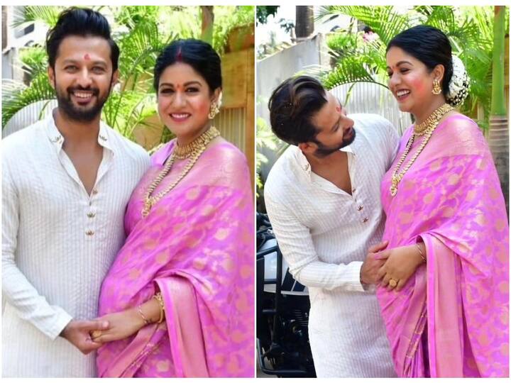 Actors Ishita Dutta and Vatsal Sheth are all set to become parents for the first time. While hosting a baby shower in Mumbai, they posed for photographers outside the location.