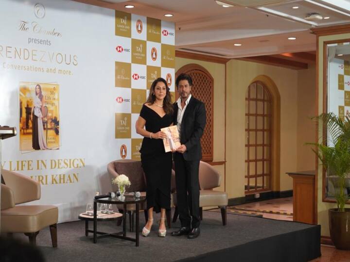 Shah Rukh Khan launched his wife Gauri Khan's first book titled My Life in Design.