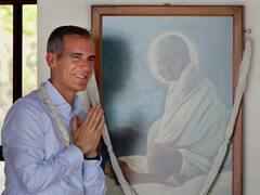 IN PICS: US Ambassador To India Eric Garcetti Visits Sabarmati Ashram In Gujarat