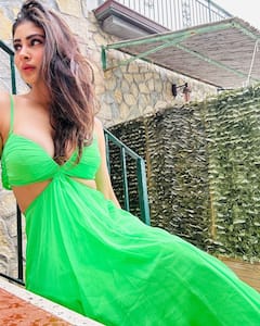 Mouni Roy Gives Vacay Vibes As She Poses In A Green Cut Out Dress | PICS