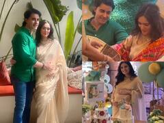 Pankhuri Awasthy जुड़वा बच्चों को देने वाली हैं जन्म, बेबी शावर में किया खुलासा, गोल्डन साड़ी में इठलाती नजर आईं एक्ट्रेस, देखें इनसाइड तस्वीरें