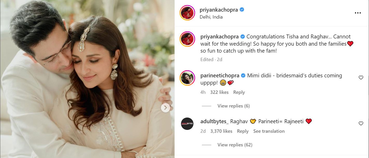 Parineeti Chopra Asks 'Mimi Didi' Priyanka Chopra To Get Ready For 'Bridesmaid Duties