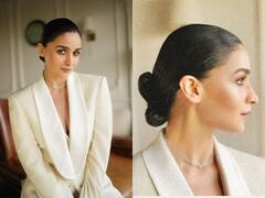 Alia Bhatt Makes Fashion Statement In A White Pantsuit - SEE PICS