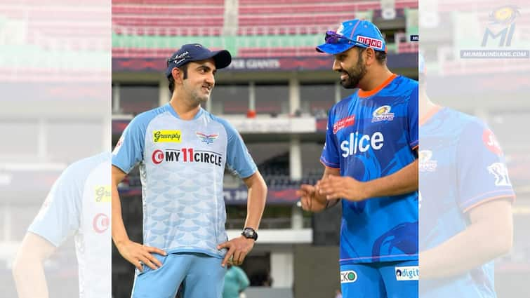 IPL 2023: Gautam Gambhir and Rohit Sharma all smiles before all important Lucknow Super Giants vs Mumbai Indians clash IPL 2023: লখনউ-মুম্বই হাড্ডাহাড্ডি ম্যাচের আগে অনুশীলনে খোশমেজাজে আড্ডা দিলেন গম্ভীর-রোহিত