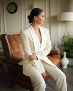 Alia Bhatt Makes Fashion Statement In A White Pantsuit - SEE PICS