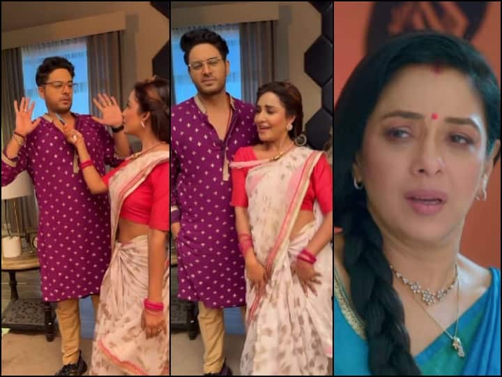 Anupamaa Maya warned Anuj Kapadia for doing romance Chhavi Pandey shared video with Gaurav Khanna Anupamaa: गर्दन पर चाकू रखकर अनुज को धमकाया, अनुपमा के पति के साथ जबरदस्ती रोमांस कर दिखाई माया की 'माया'