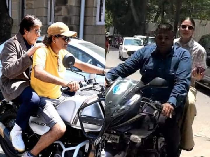 Amitabh Bachchan and Anushka Sharma ride bike without helmet, Mumbai Police takes action