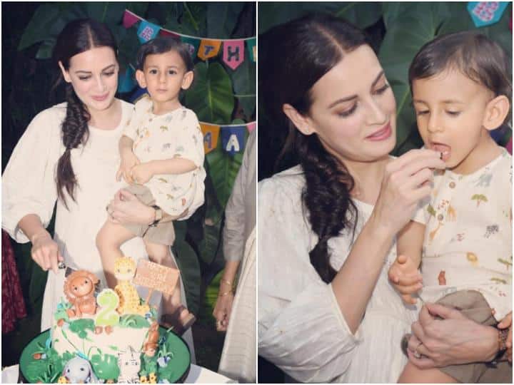 Dia Mirza shared son Avyaan second birthday celebration pics see here Dia Mirza ने सेलिब्रेट किया बेटे अव्यान का सेकेंड बर्थडे, एक्ट्रेस ने जंगल थीम बैश की तस्वीरें शेयर कर लिखा इमोशनल नोट