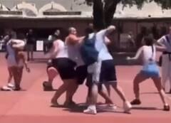 US वॉल्ट डिज़्नी वर्ल्ड में मामूली बात पर भिड़ गए दो परिवार, देखें वीडियो