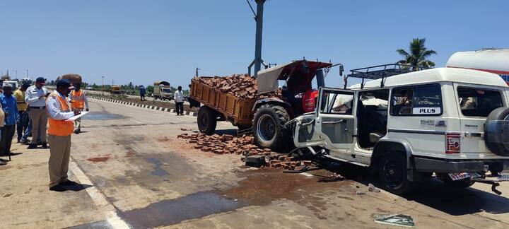 यावेळी विरुद्ध दिशेने येणाऱ्या ट्रॅक्टरला बोलेरोची धडक बसली.