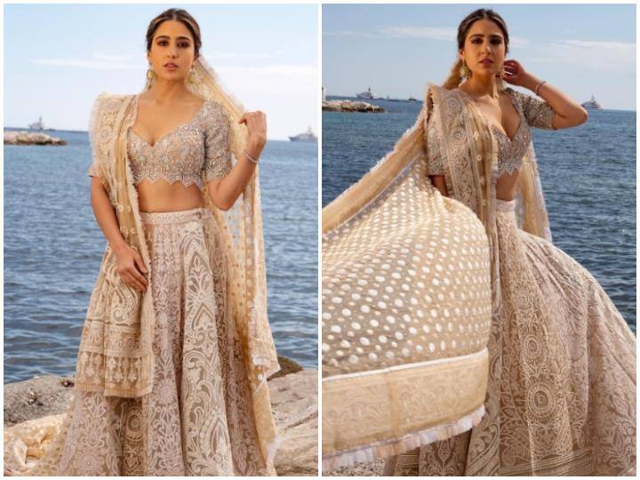 Sara Ali Khan’s desi look dominated the red carpet of Cannes, the actress dressed like a bride stole the show