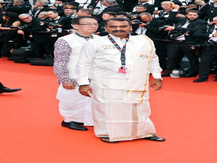 Cannes film festival france union minister l murugan wear veshti shirt Cannes Festival: 