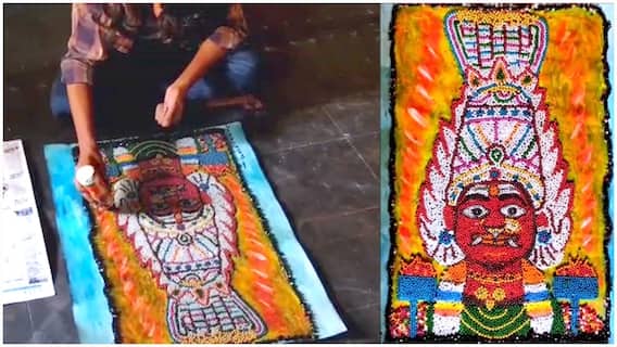 Kuppam Artist Tirupati Gangamma Jathara Art With 20 Thousand Beads: వైరల్ అవుతున్న ఆర్ట్