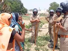 वाराणसी में ट्रांसपोर्ट नगर योजना को लेकर बवाल, बुलडोजर लेकर पहुंची पुलिस पर किसानों ने किया पथराव