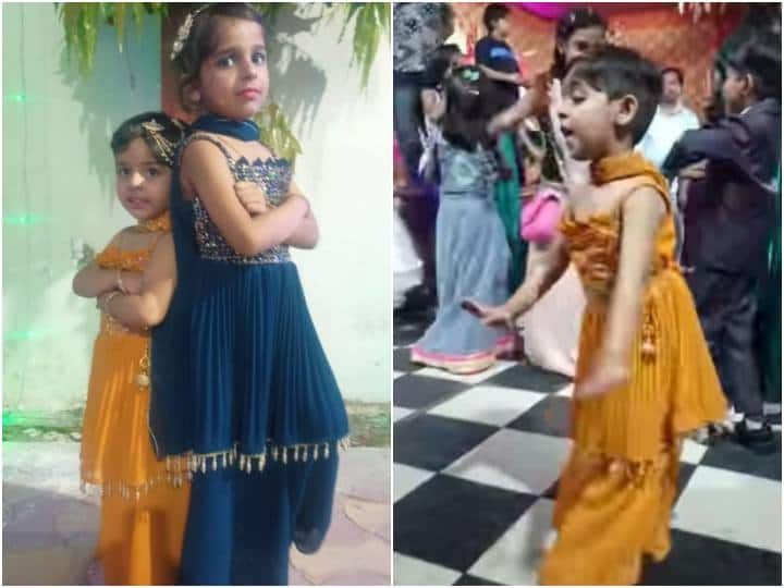 Two little girls are giving tough competition to each other on dance floor डांस फ्लोर पर छोटी बच्चियों ने एक-दूसरे को दी कड़ी टक्कर, वीडियो को मिले 7 मिलियन व्यूज