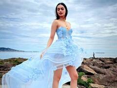 Cannes 2023: Uff! कान्स से सामने आया मानुषी छिल्लर का ड्रिमी लुक, पेस्टल ब्लू गाउन में एक्ट्रेस का दिखा ग्लैम अंदाज